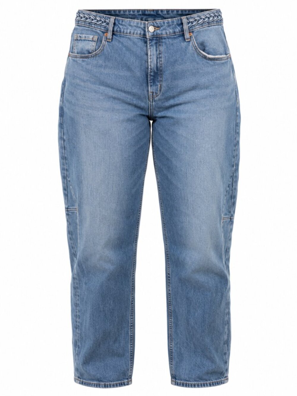 💖 2/$40 Old Navy OG Straight High Rise Blue Braided Waist Jeans Plus Size 18